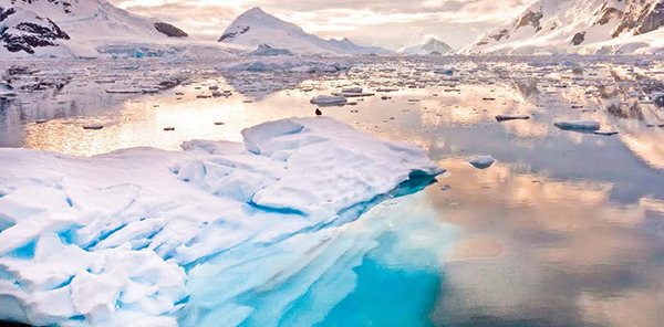 Paisaje antártico, en la bahía Paraíso (foto: Wim Hoek / Shutterstock).