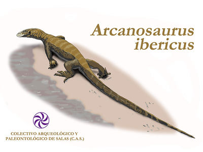 Reconstrucción del aspecto en vida de Arcanosaurus ibericus, el ‘lagarto misterioso’ burgalés (dibujo: Diego Montero / Colectivo Arqueológico y Paleontológico de Salas).