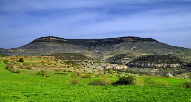 En los alrededores de la Muela de Monchén, en el término municipal de Cantavieja (Teruel), se levantarán algunos de los aerogeneradores previstos en el Clúster del Maestrazgo (foto: Eduardo Viñuales).