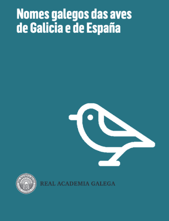 Portada de la versión en PDF del listado de los nombres de aves en gallego.