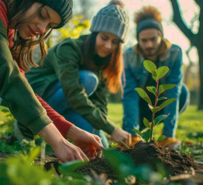 Jóvenes en una plantación (foto: HelenP / Adobe Stock).